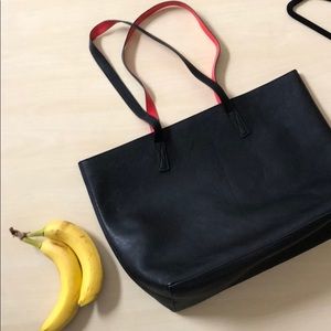 BARELY USED Reversible Black & Red Tote